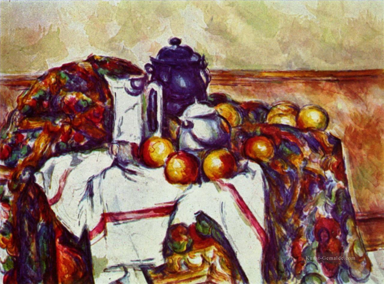Stilleben mit blauem Topf Paul Cezanne Ölgemälde